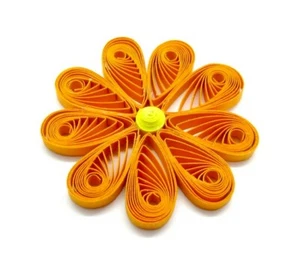 1 FLEUR en papier Quilling Fait main _ 4,2cm _ Scrap carterie embellissement - Picture 1 of 28
