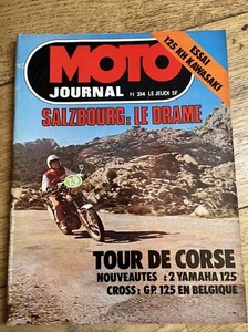 MOTO JOURNAL 314 KAWASAKI 125 KH YAMAHA DTMX RS DX 50 RD ; Tour de Corse 1977 - Imagen 1 de 2