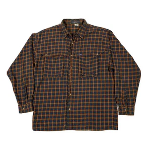 Vintage Guess by Georges Marciano Striped Button Up Flannel Shirt Men’s Size L - Picture 1 of 9