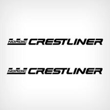 Crestliner Boat Brand Decal 2037279Gold Black 45 1/2 Inch 2PC