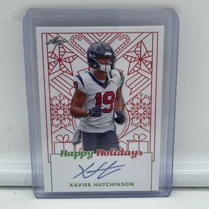 XAVIER HUTCHINSON 2023 Hoja Felices Fiestas Autógrafo Tarjeta AUTO RC - Imagen 1 de 6