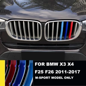For BMW X3 F25 2011-2017 M-SPORT 3 Color Front Grille Grill Cover Strip Clips - Bild 1 von 7