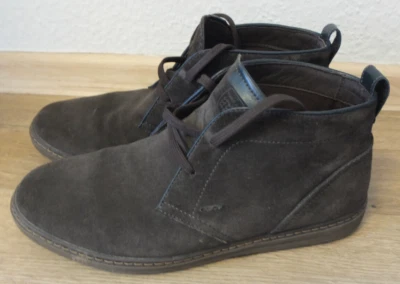 GEOX Botines de Cuero Talla 43 UK 9 US 10 Top Piel de Ante Braun - Imagen 1 de 4