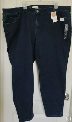 NUEVO CON ETIQUETAS PANTALONES VAQUEROS LANE BRYANT PARA MUJER TALLA GRANDE 28 AJUSTADOS TIRO BAJO SÚPER ELÁSTICOS Foto 1 de 4