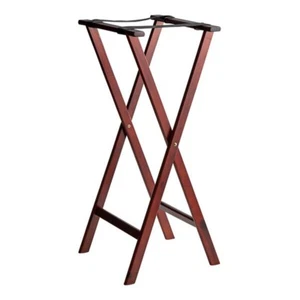 Bandeja de madera plegable para servir comida camarera de restaurante soporte en caoba Fini - 38" H - Imagen 1 de 8