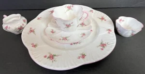 Five (5) Piece Set Shelley England Fine Bone China Bridal Rose/Rose Spray 13545 - Picture 1 of 18
