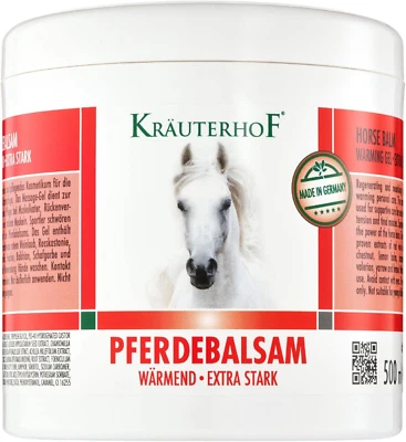 Kräuterhof Pferdebalsam Wärmend & Extra Stark Massagegel Muskeln & Gelenke 500ml