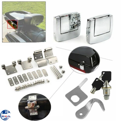 Pack Trunk Latches Hinges Lock Kit For Harley Electra Glide FLHTC FLHTP 88-13 - Изображение 1 из 4