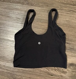 Canotta Lululemon Donna Align™ Supporto Leggero Taglia 4 in Nero Yoga - Foto 1 di 4