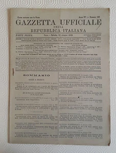 <> GAZZETTA UFFICIALE DELLA REPUBBLICA ITALIANA N.136 - 22 GIUGNO 1946 - Bild 1 von 1