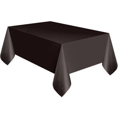 Black Velvet Plastic Tablecover 54 x 108 - Image 1 of 1