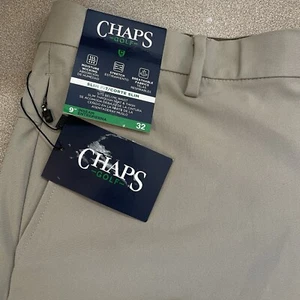 32 Chaps Golf Men's Performance 9" Golf Short Khaki NWT - Picture 1 of 8