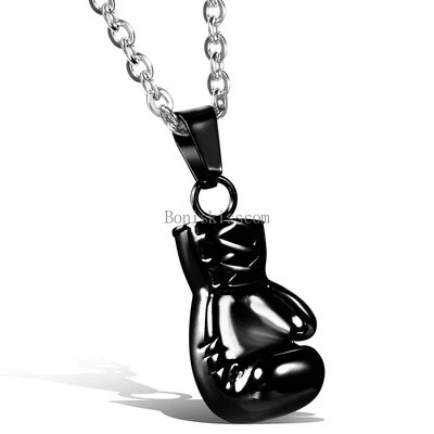 Rocky 3D боксерская перчатка подвеска из нержавеющей стали мужской подвеска ожерелье 22 дюйма цепочка - Изображение 1 из 4