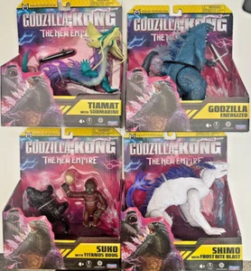 Godzilla Kong Le Nouvel Empire GODZILLA ENERGIZED, TIAMAT, SHIMO, SUKO - SET - Photo 1 sur 11