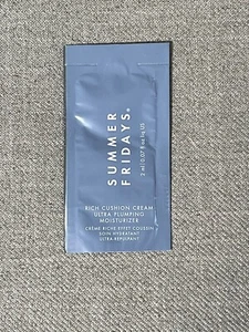 Summer Fridays Rich Cushion Cream Crema Hidratante Ultra Plumping Paquete de Muestra de 2 ml - Imagen 1 de 5