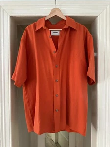 Nanushka Men’s Blood Orange Camp Shirt sz M - Picture 1 of 6