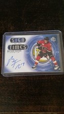 2022-23 SP Authentic Matthew Tkachuk 2020-21 Sign of the times Insert