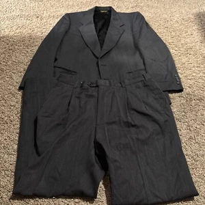 Nino Cerruti Rue Royale Men's 2 Piece Suit Jacket: 38R Pants: 37x30 Gray Wool - Picture 1 of 11
