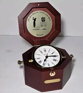 Bulova Quartermaster Uhr im Octogon Mahagoni Gehäuse 1991 Ben Hogan Golf Winner - Bild 1 von 7