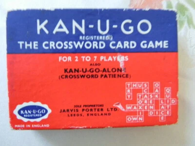 Vintage Miniature Kan u Go Playing Spelling Card game complete. 60 cards.  - Image 1 of 4