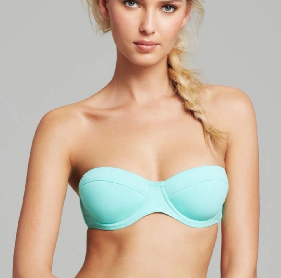 Top de bikini Zimmermann con aros bandeau en el Caribe. Talla 2AB (talla US 6/8) Foto 1 de 4