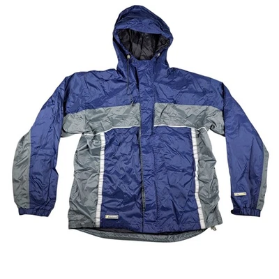 Stearns Dry Wear Rain Jacket Mens M Blue Full Zip Hooded Waterproof Coat - Image 1 of 4