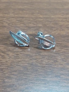 VINTAGE VAN DELL EARRINGS STERLING SILVER Screw Back Type - Picture 1 of 6
