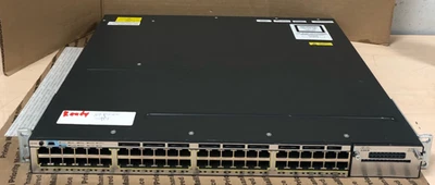 Cisco WS-C3750X-48PF-S 48-Port Gigabit IP Base Switch NO POWER SUPPLY (TESTED) - Image 1 of 4