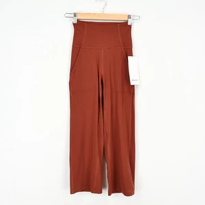 Lululemon Align Wide Leg Crop 23" Terrocotta Scura Taglia 0 Nuovo con etichette - Foto 1 di 6