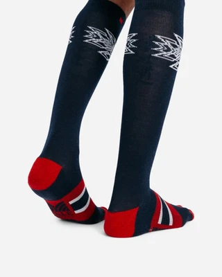 2-PK Calcetines Dale of Norway Azul Marino 75% Lana Merino Hasta la Rodilla Mujer 6-9.5/Hombre 5-8.5 Foto 1 de 4