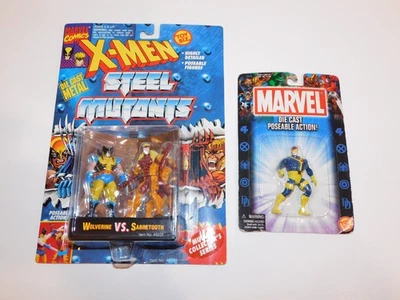 De colección Toy Biz Marvel X-Men Steel Mutants Wolverine vs SABRETOOTH + CYCLOPS Foto 1 de 4