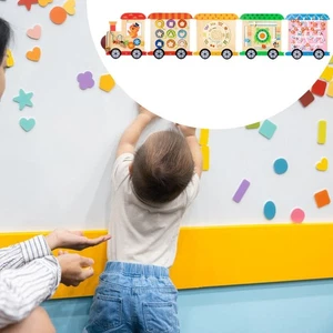 Wooden Train Activity Wall Busy Board Creative Multifunctional Education - Picture 1 of 6