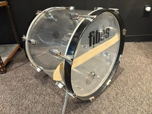 Fibes Austin Crystalite Used 16x20 Clear Acrylic Bass Drum - Picture 1 of 7