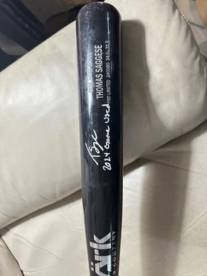 Thomas Saggese Juego Usado Bate Roto Firmado Cardenales de San Luis Foto 1 de 4