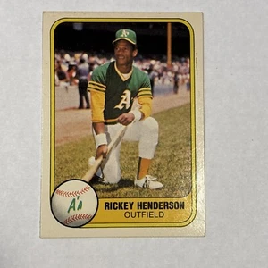 1981 Fleer #574 HOF Rickey Henderson Oakland Athletics - Picture 1 of 10