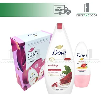 Dove Time to Refresh Body Duo Wash Collection Gift Set Pomegranate & Lemon
