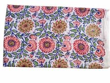 5 Yard Indian Hand Block Print Cotton Floral Print Fabric Boho Crafting Fabric
