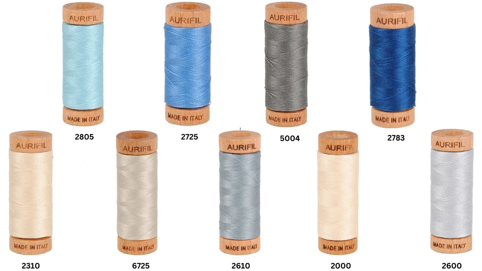 Aurifil Cotton Mako 80wt Thread 306 Yards Ideal for Sewing, Quilting, Crocheting - Image 1 of 1