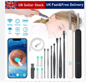 Wireless Ear Wax Remover, Camera HD Ear Endoscope Spoon Pick Cleaning Tools Kit - Picture 1 of 19