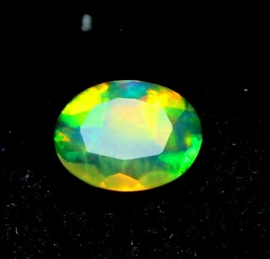 1.40 Ct Natural Loose Gemstone Ethiopian Opal White Multi Fire Faceted - Picture 1 of 7