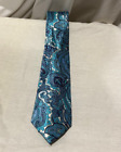 Countess Mara Men’s Turquoise Paisley Tie - 100% Silk - Handmade