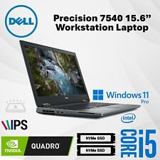 Dell Precision 7540 15.6" 100% SRGB I5 32GB 512GB SSD NVIDIA T2000 4GB Win 11