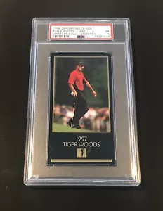 Grand Slam Venture 1997 colección Tiger Woods Masters raro lámina dorada radiocontrol PSA 5 - Imagen 1 de 6