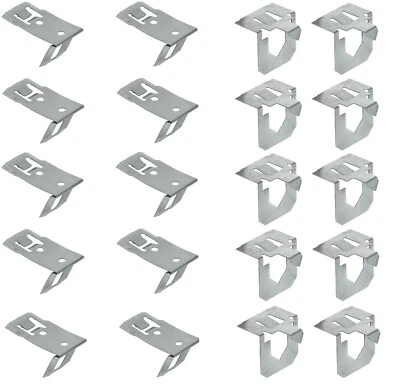 10件厨房腿底座夹不锈钢踢板面板支架弹簧 — 第 1/2 张图片