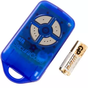 ATA Garage Door Remote Control PTX4 Blue Securacode Keyring - Various Options - Picture 1 of 35