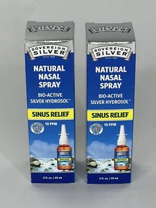 Pack of 2 - Sovereign Silver Natural Nasal Spray | Sinus Relief | 2 fl oz - NEW - Picture 1 of 5