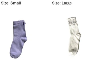 Gymboree Girls Socks 1-Pair Size Small (US Shoes 11-12) and 1-Pair Large (US 3+) - Picture 1 of 2