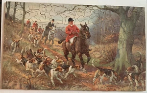 IN FOR A GALLOP, Jigsaw puzzle, fox hunt, ZAG ZAW figurals, complete, box, TUCK - Picture 1 of 8