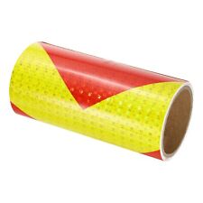Reflective Tape 8" x 10 Ft Waterproof Safety Tape, Fluorescent Yellow Red