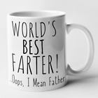 World's Best Farter Oops I Mean Farther Mug Dad / Father Birthday Christmas Mug